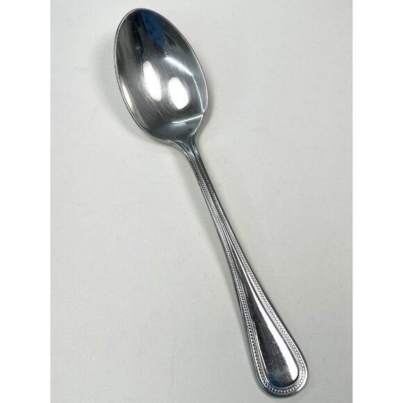 Wallace Stainless CONTINENTAL Bead Beaded Glossy 7.5" Place/Oval Soup SPOON EUC - Picture 1 of 3